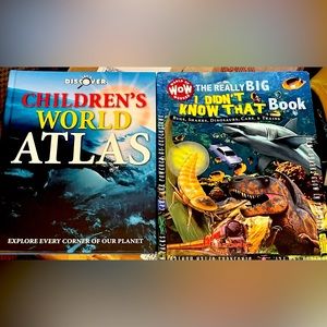 2 Books“The really big I didn’t know that Book”The “Children’s World Atlas Book”
